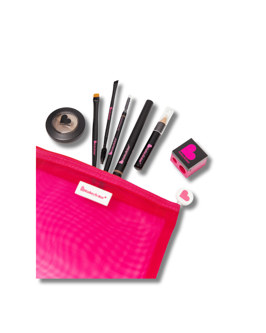NEW! 7PC BEST OF BROWS KIT WITH PINK BAG (5 PACK )