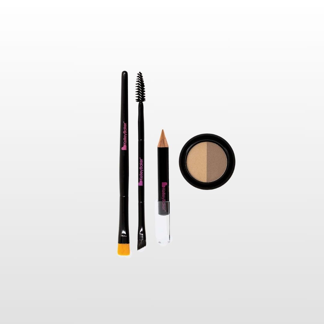 Kit d'essentiels quotidiens avec duo de poudre à sourcils